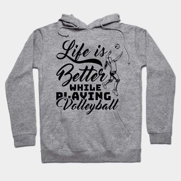 Volleyball Player Saying Volleyballer Premium Hoodie by jadolomadolo